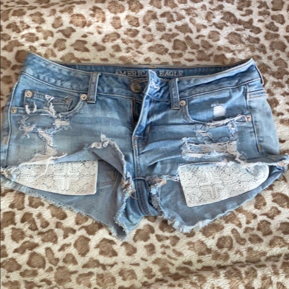 Low Rise Denim Shorts